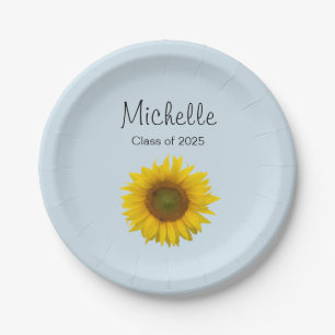 Sunflower Graduation Class of 2025 Paper Plates