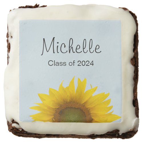 Sunflower Graduation Party Class of 2023 Brownie