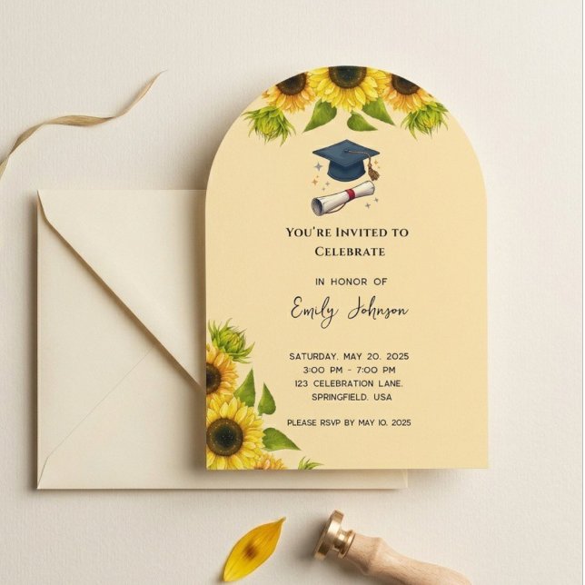 Sunflower Graduation Party Invitation (Creator Uploaded)