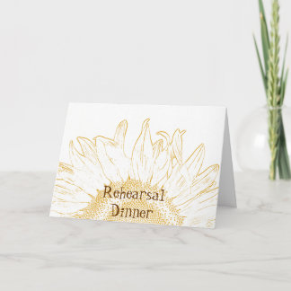 Sunflower Graphic Floral Rehearsal Dinner Invitation