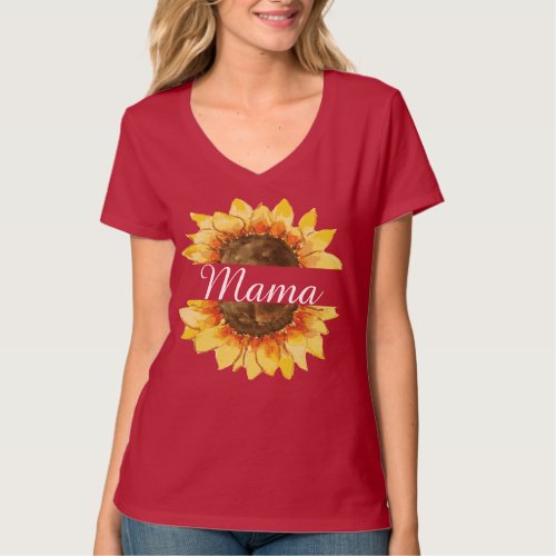 Sunflower Graphic Mom Floral Mama Top Mum Cool Mom