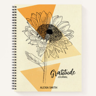 Sunflower Gratitude Journal, Law of Attraction  Notebook