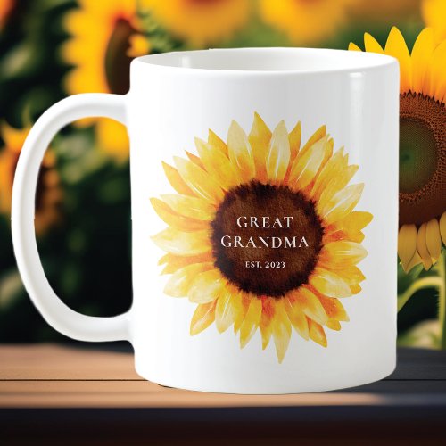 Sunflower Great Grandma Coffee Mug