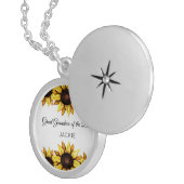 Sunflower Great Grandma of the Bride Wedding Locket Necklace (Front Right)