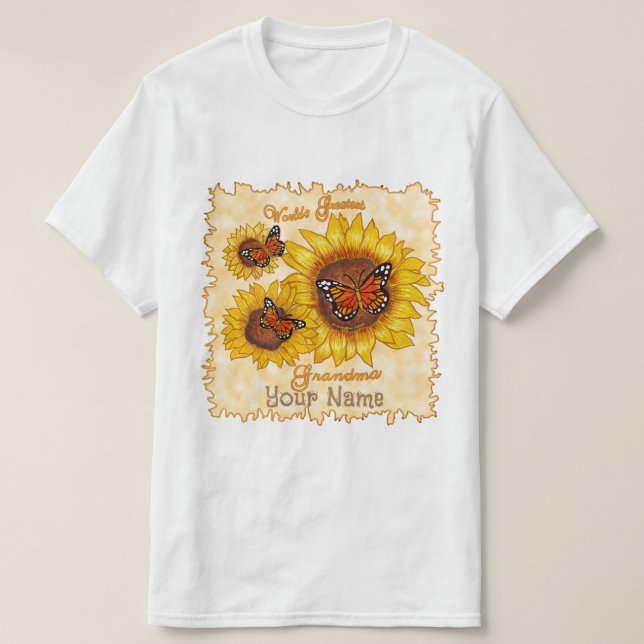 Sunflower Great Grandma  T-Shirt (Design Front)