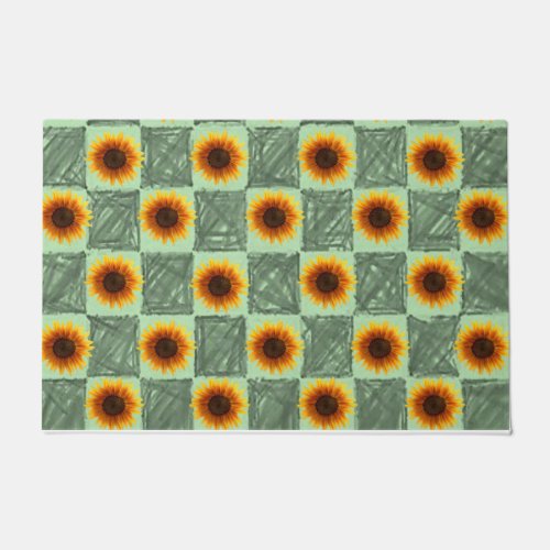 Sunflower Green Door Mat