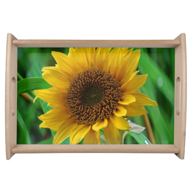sunflower green yellow dinner serving tray (Front)