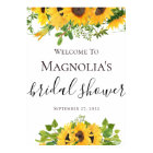 Sunflower Greenery Bridal Shower Welcome Sign
