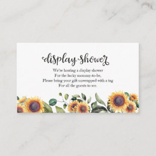 Sunflower Greenery Fall Baby Shower Display Shower Enclosure Card