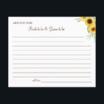 Sunflower Greenery Wedding Advice card shower Flyer<br><div class="desc">Sunflower greenery wedding design. Add your own information and for further customization,  click the link "click to customize further"(including font color)  ~ Check collection for matching games,  invitation,  signs,  and more</div>