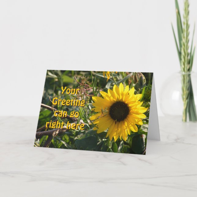 Sunflower Greeting Card (Front)