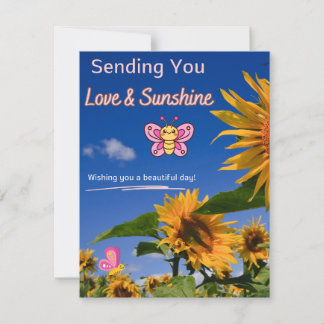 SUNFLOWER GREETINGS CARD
