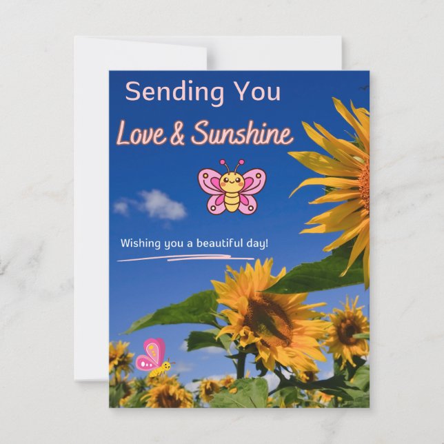 SUNFLOWER GREETINGS CARD (Front)
