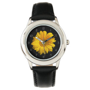 Sunflower Grey Script Numbers wat Watch