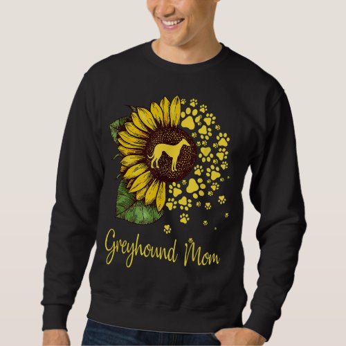 Sunflower Greyhound Mom Dog Lover Sweatshirt