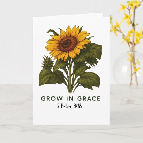 Sunflower Grown in Grace  Card