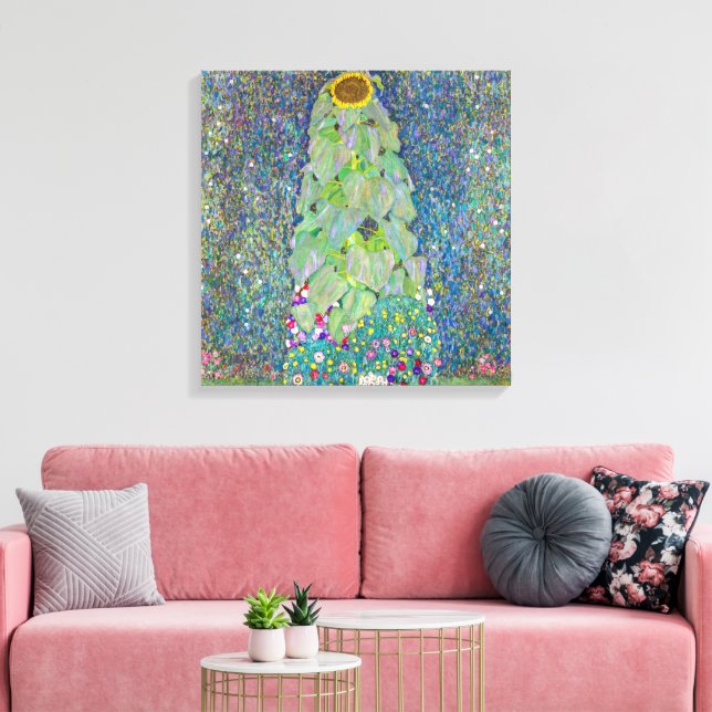 Sunflower | Gustav Klimt | Canvas Print (Insitu(LivingRoom))