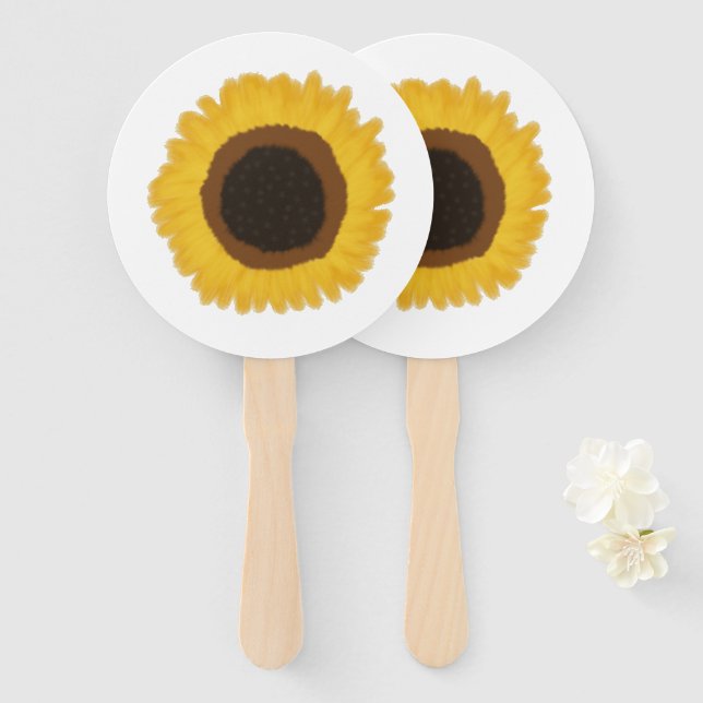 Sunflower Hand Fan (Front and Back)