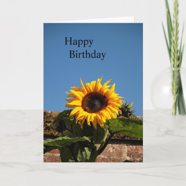 Sunflower Happy Birthday Card (Front)