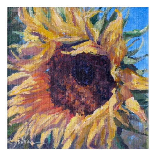 Sunflower Happy Face Acrylic Print