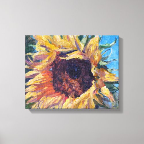 Sunflower Happy Face Canvas Print