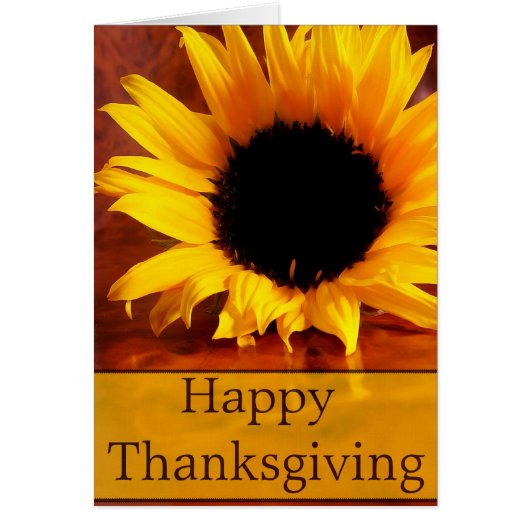 Sunflower :: Happy Thanksgiving Greeting Card (Front)