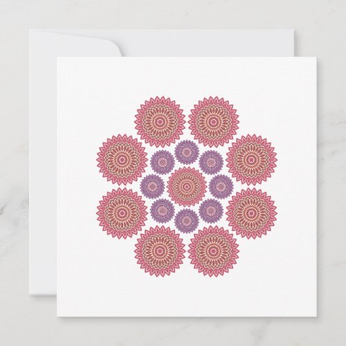 Sunflower Harmony Note Card in Rose and Lilac