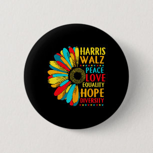 Sunflower Harris-wheimer 2024 Peace Lgbt Harris-w Button