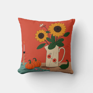 Sunflower Harvest Throw Pillow