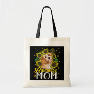 Sunflower Havanese Mom Dog Lovers  Tote Bag