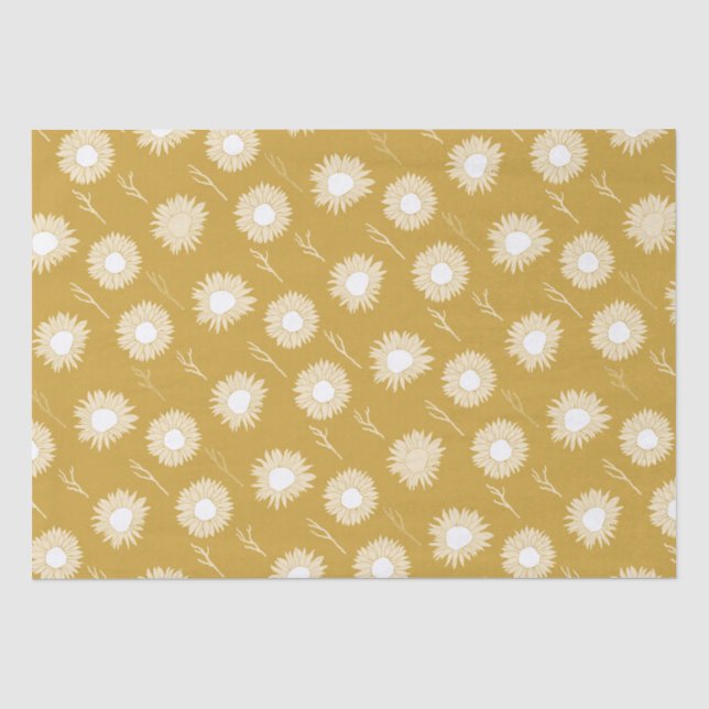 Sunflower head flower wrapping paper (Front)