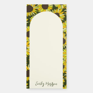 Sunflower head summer flower magnetic notepad