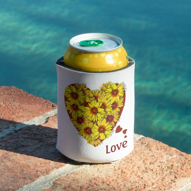 Sunflower Heart Can Cooler (In Situ Pool)