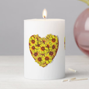 Sunflower Heart Candle