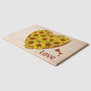 Sunflower Heart Coir Mat