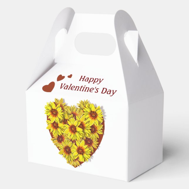 Sunflower Heart Favor Box (Front)