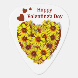 Sunflower Heart Guitar Pick