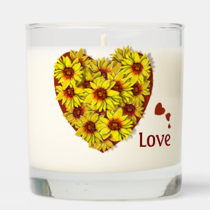Sunflower Heart Jar Candle