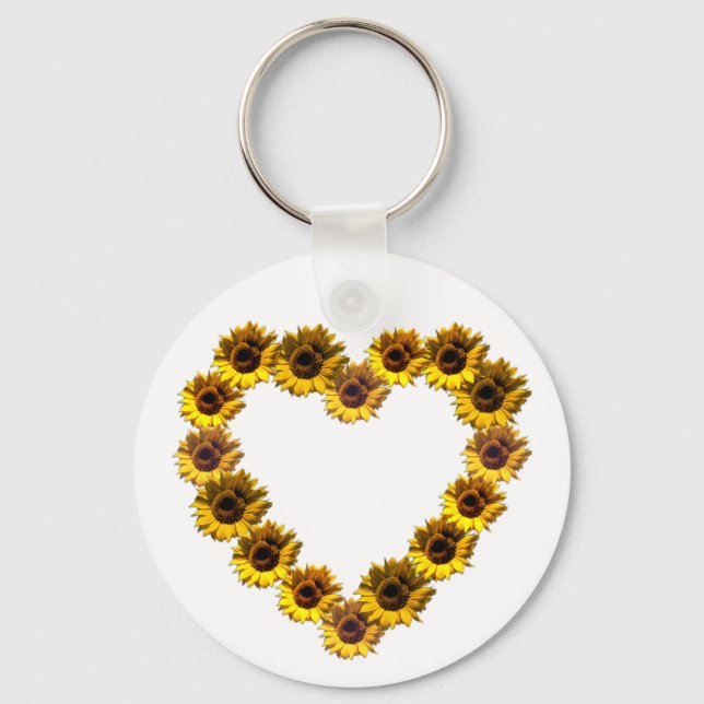 Sunflower Heart Keychain (Front)