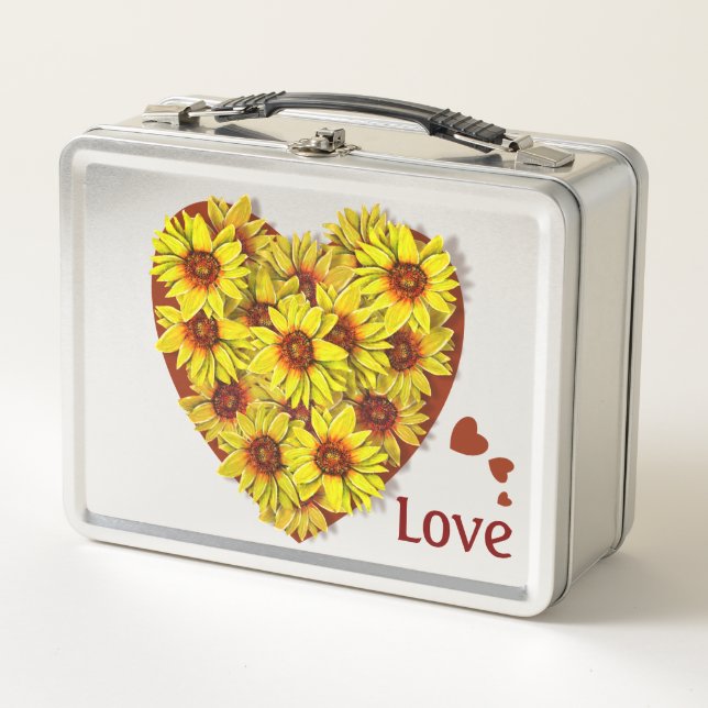 Sunflower Heart Lunch Box (Front)