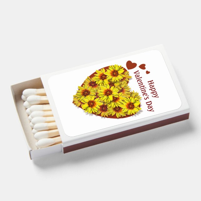 Sunflower Heart Matchboxes (Front Open)
