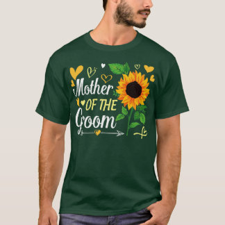 Sunflower Heart Mother Of The Groom Hus Wife Weddi T-Shirt