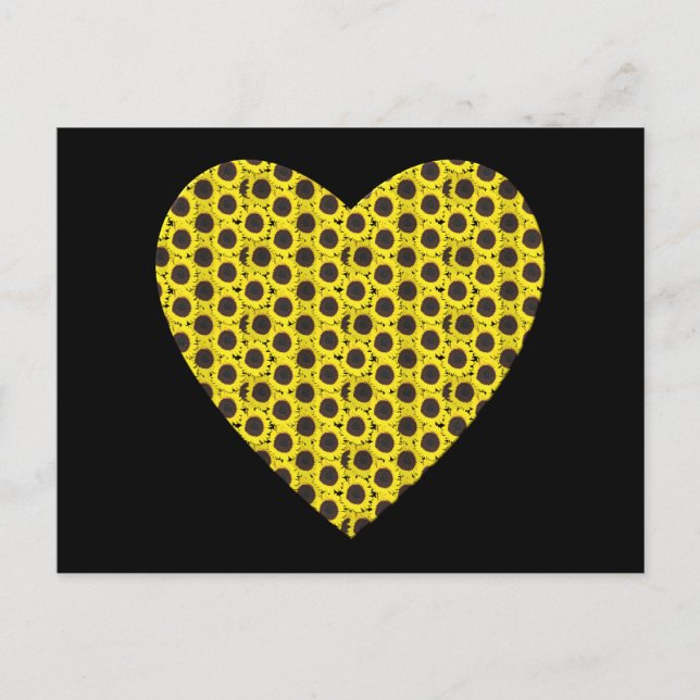 Sunflower Heart Postcard (Front)
