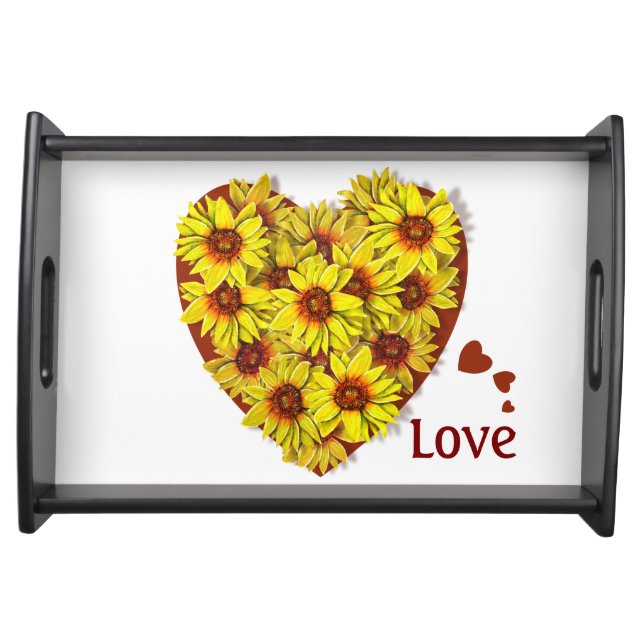 Sunflower Heart Serving Tray (Front)