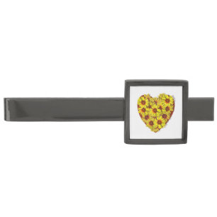 Sunflower Heart Tie Bar