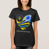 Sunflower Heart Ukrainian Flag Be Kind Stand With