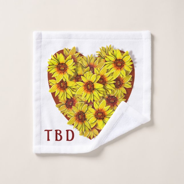 Sunflower Heart Wash Cloth (Wash Cloth)