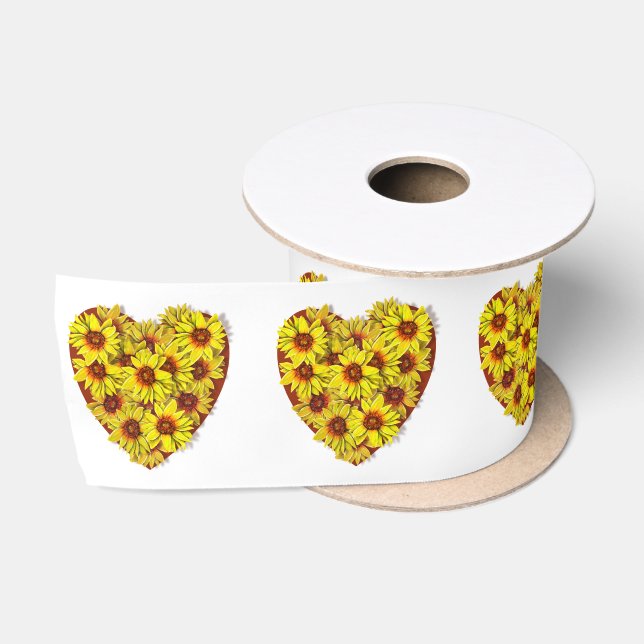 Sunflower Hearts Ribbon (Spool)