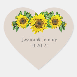 Sunflower hearts stickers