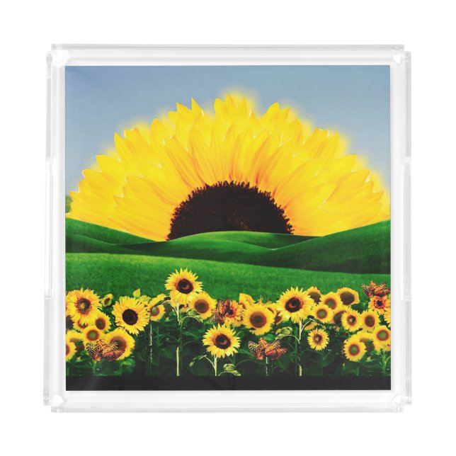 SUNFLOWER HILL ACRYLIC TRAY (Front)